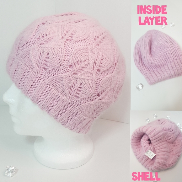 Angora Fur Knitted Beanie🌸Double Layer Winter Hat - Picture 4 of 8